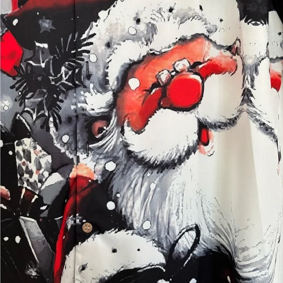 Men’s Holiday Santa Shirt - Picture 2 of 3